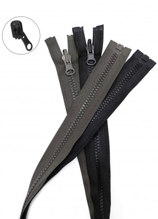 Молния трактор Т8 1 замок у/з бегунок перекидной LOGO 80см в Казани