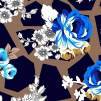 Полотно трикотажное Кулирка 30/1 набивная в рулоне  в Казани